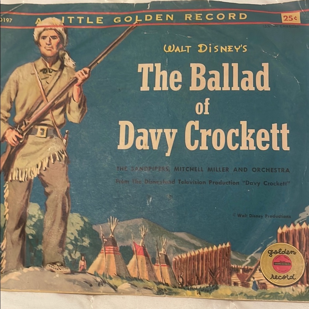 Walt Disney's The Ballad of Davy Crockett Record
